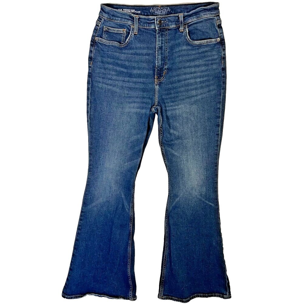 Arizona Jeans Co Jeans Womens Size 13 High Rise Vintage 70's Flare Leg - Picture 1 of 15